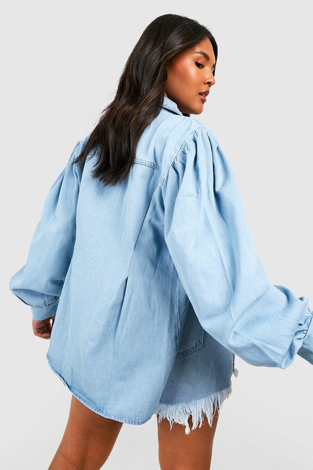 Chemise en jean femme oversize new arrivals